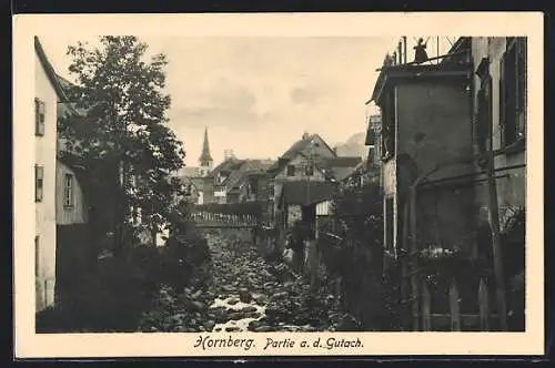 AK Hornberg / Gutachtal, Ortsansicht mit Partie an der Gutach