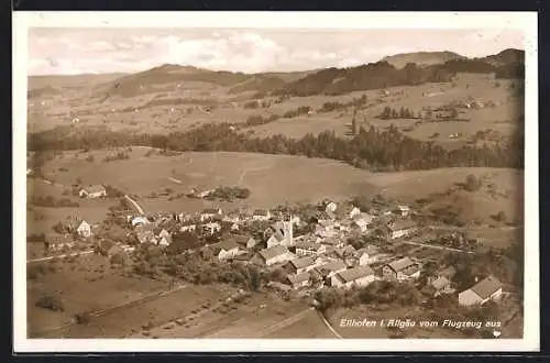 AK Ellhofen /Allgäu, Gesamtansicht vom Flugzeug aus
