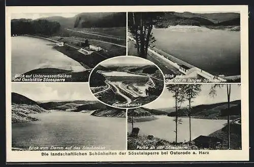 AK Osterode / Harz, Gasthaus Sösesperre, Langer Sperrdamm