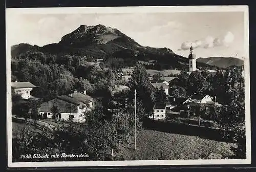 AK Elbach / Schliersee, Ortsansicht mit Breitenstein