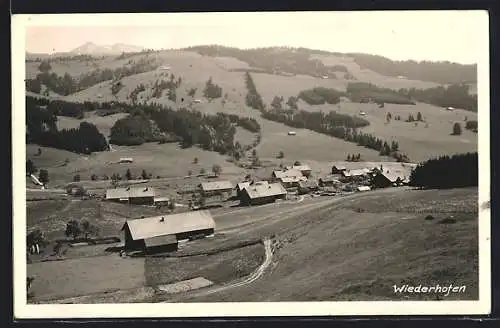 AK Wiederhofen, Ortsansicht aus der Vogelschau