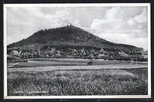 AK Görlitz, Blick zur Landeskrone