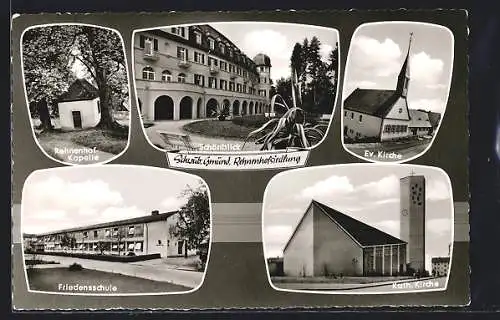 AK Schwäb. Gmünd, Rehnenhofsiedlung, Schönblick, Kapelle, Friedensschule