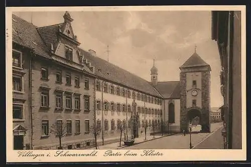 AK Villingen / Baden, Partie beim Kloster