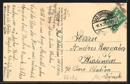 AK Bad Dürrheim, Strasse zur Hirschhalde