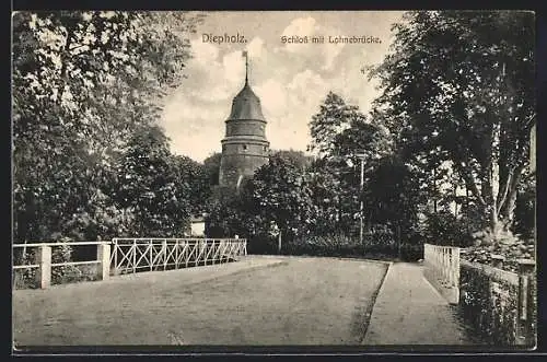 AK Diepholz, Schloss mit Lohnebrücke