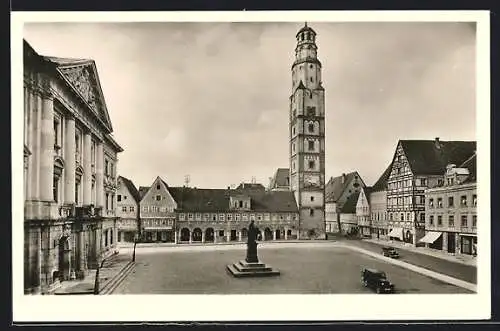 AK Lauingen a. d. Donau, Rathaus mit Schimmelturm