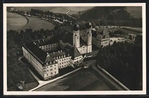 AK Schweiklberg /Vilshofen, Fliegeraufnahme der Benediktiner Abtei