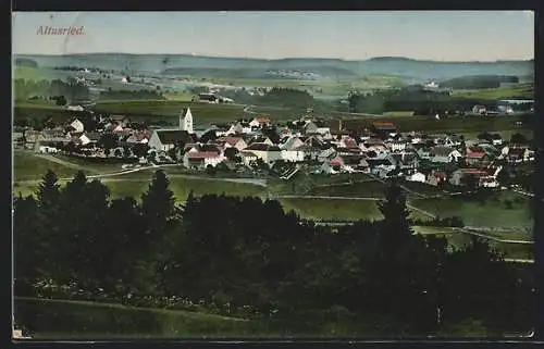 AK Altusried, Ortsansicht von einer Anhöhe