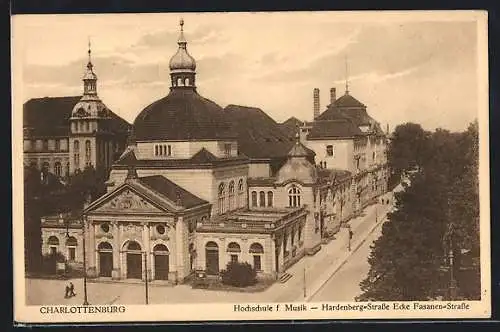 AK Berlin-Charlottenburg, Hochschule für Musik, Hardenberg-Strasse Ecke Fasanen-Strasse