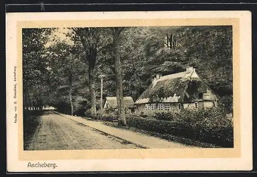 AK Ascheberg / Holst., Haus mit Reetdach