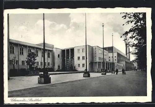 AK Chemnitz, Blick auf Stadtbad