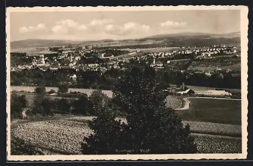 AK Auerbach i. Vogtl., Panorama aus der Vogelschau