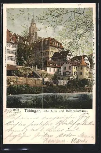 AK Tübingen, Blick auf alte Aula und Hölderlinsturm