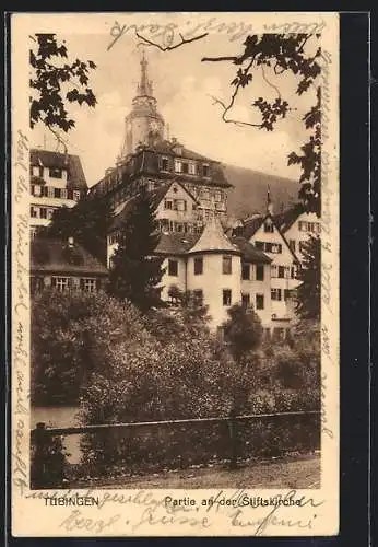 AK Tübingen, Partie an der Stiftskirche