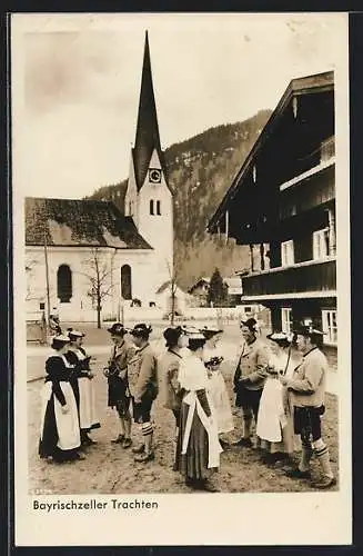 Foto-AK Bayrischzeller Trachten