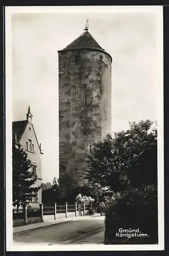 AK Schwäbisch-Gmünd, Blick zum Königsturm