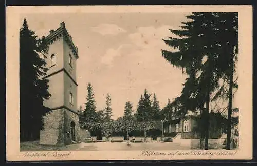 AK Neustädtel i. Erzgeb., Köhlerturm auf dem Gleesberg