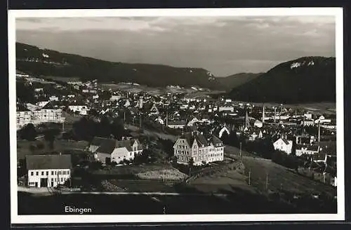 AK Ebingen, Ortsansicht mit Umgebung