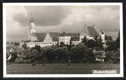 AK Babenhausen / Schwaben, Ortspartie mit Kirche