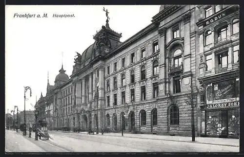 AK Frankfurt a. M., Hauptpost und Musikgeschäft