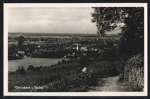 AK Oberachern, Talblick auf Kirche