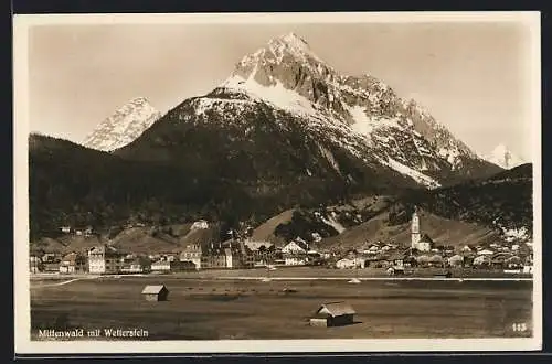 AK Mittenwald, Teilansicht mit Wetterstein