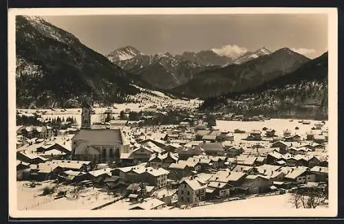 AK Mittenwald, Blick gegen Tiroler Berge