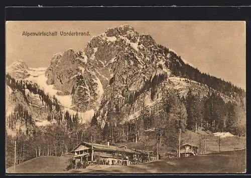 AK Berchtesgaden, Alpengasthaus Vorderbrand