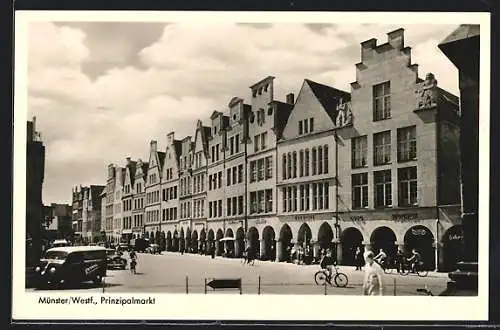 AK Münster /Westf., Prinzipalmarkt mit Geschäften