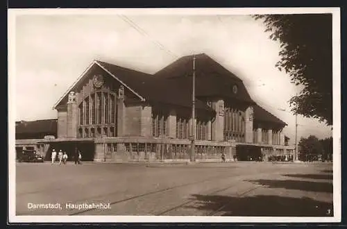 AK Darmstadt, Vorplatz am Hauptbahnhof