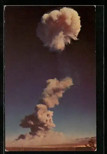 AK Atomic Bomb Explosion, atomic cloud dissipates over isolated detonation era