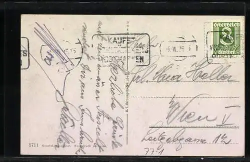 Regen-AK Innsbruck, Totalansicht der Stadt