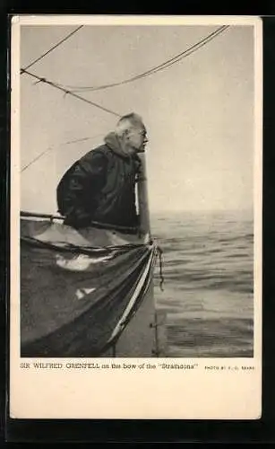 AK Sir Wilfred Grenfell on the bow of the Strathcona