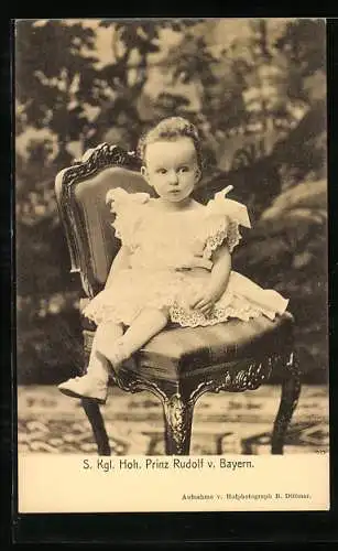 AK Prinz Rudolf von Bayern als Kleinkind