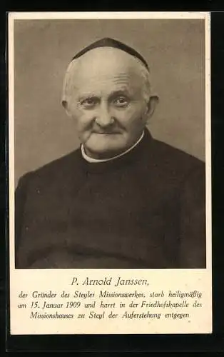 AK Porträt P. Arnold Janssen, Gründer des Steyler Missionswerkes