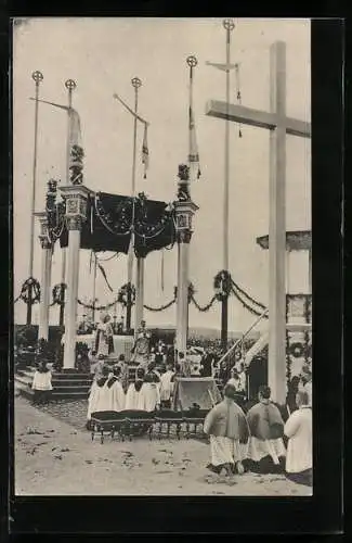 AK Wien, Erster Jahrestag des Eucharistischen Kongresses 1913, Gottesdienst am Kaiserplatz