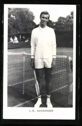 AK J. G. Alexander auf dem Tennisplatz