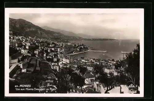 AK Monaco, Vue sur Monte Carlotte et le Port