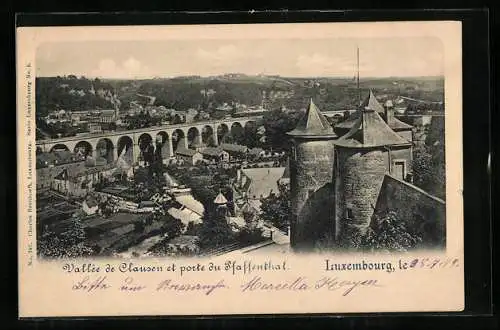 AK Luxembourg, Vallee de Clausen et porte du Pfaffenthal