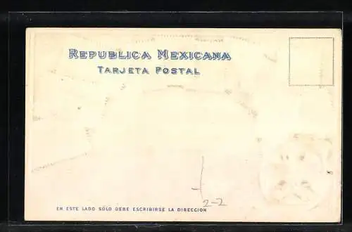 AK Briefmarken aus Mexico mit Wappen