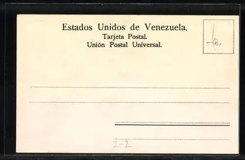 AK Venezuela, Briefmarken und Wappen