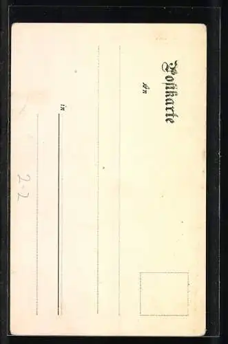 AK Abschiedslied der württembergischen Briefmarken, Briefmarken von 1851-1857-1869-1875, Postgeschichte