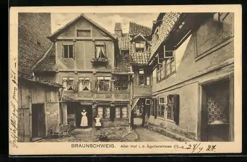 AK Braunschweig, Alter Hof i. d. Ägydienstrasse
