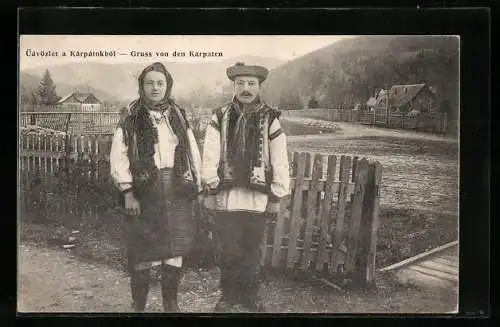 AK Ruthenien, Einwohner in ruthenischer Volkstracht