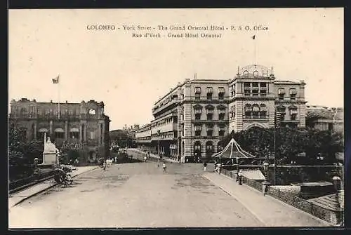 AK Colombo, York Street, The Grand Oriental Hotel, P. & O. Office