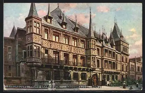 Künstler-AK Luxembourg, Palais Grand Ducal, Grossherzogl. Palast