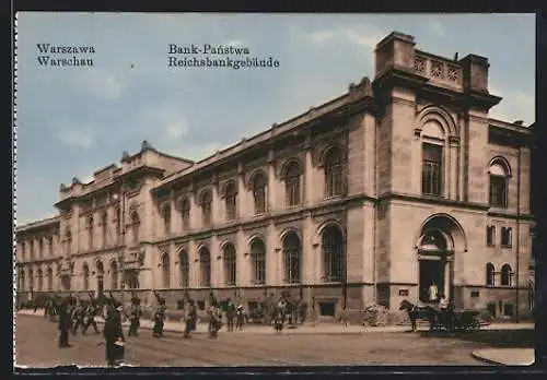 AK Warschau, Reichsbankgebäude