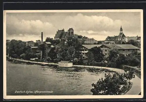 AK Deutsch Eylau, Uferpromenade