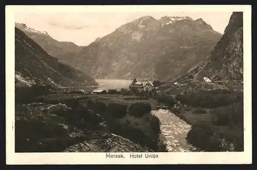 AK Meraak, Hotel Union mit Gebirgspanorama